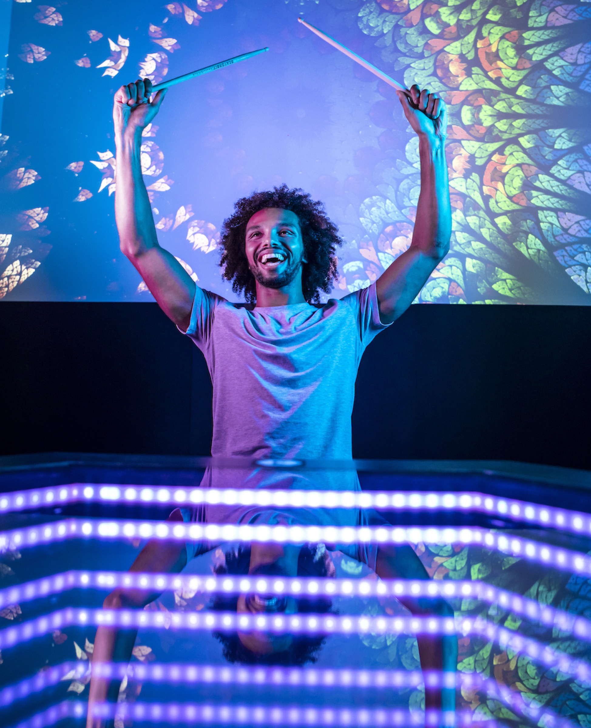A guest celebrating inside BeatOrbit
